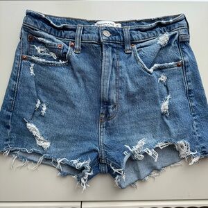 Abercrombie High Waisted Mom Jean Shorts